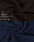 Preview: Betz Set di 10 asciugamani Classic-Premium 2 lavette 2 asciugamani per ospiti 4 asciugamani 2 asciugamani da doccia 100 % cotone colore blu scuro e marrone scuro