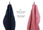 Preview: Betz 10-tlg. Handtuch-Set CLASSIC 100% Baumwolle 2 Duschtücher 4 Handtücher 2 Gästetücher 2 Seiftücher Farbe dunkelblau und altrosa