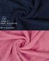 Preview: Betz Juego de 10 toallas CLASSIC 100% algodón en azul marino y rosa