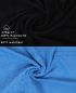 Preview: Betz Juego de 10 toallas CLASSIC 100% algodón en negro y azul claro