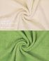 Preview: Betz 10-tlg. Handtuch-Set CLASSIC 100% Baumwolle 2 Duschtücher 4 Handtücher 2 Gästetücher 2 Seiftücher Farbe beige und apfelgrün