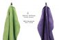 Preview: Betz 10 Piece Towel Set CLASSIC 100% Cotton 2 Face Cloths 2 Guest Towels 4 Hand Towels 2 Bath Towels Colour: apple green & purple