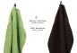 Preview: Betz 10-tlg. Handtuch-Set CLASSIC 100% Baumwolle 2 Duschtücher 4 Handtücher 2 Gästetücher 2 Seiftücher Farbe apfelgrün und dunkelbraun
