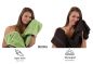 Preview: Betz Set di 10 asciugamani Classic 2 lavette 2 asciugamani per ospiti 4 asciugamani 2 asciugamani da doccia 100 % cotone colore verde mela e marrone scuro