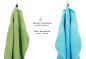 Preview: Betz Juego de 10 toallas CLASSIC 100% algodón en verde manzana y turquesa