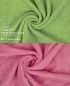 Preview: Betz Juego de 10 toallas CLASSIC 100% algodón en verde manzana y rosa