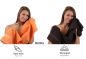 Preview: Betz 10 Piece Towel Set CLASSIC 100% Cotton 2 Face Cloths 2 Guest Towels 4 Hand Towels 2 Bath Towels Colour: orange & dark brown