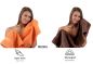 Preview: Betz Set di 10 asciugamani Classic-Premium 2 lavette 2 asciugamani per ospiti 4 asciugamani 2 asciugamani da doccia 100 % cotone colore arancione e marrone noce
