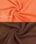 Preview: Betz Set di 10 asciugamani Classic-Premium 2 lavette 2 asciugamani per ospiti 4 asciugamani 2 asciugamani da doccia 100 % cotone colore arancione e marrone noce