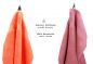 Preview: Betz Set di 10 asciugamani Classic-Premium 2 lavette 2 asciugamani per ospiti 4 asciugamani 2 asciugamani da doccia 100 % cotone colore arancione e rosa antico