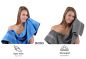 Preview: Betz 10 Piece Towel Set CLASSIC 100% Cotton 2 Face Cloths 2 Guest Towels 4 Hand Towels 2 Bath Towels Colour: light blue & anthracite