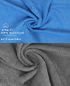 Preview: Betz 10-tlg. Handtuch-Set CLASSIC 100% Baumwolle 2 Duschtücher 4 Handtücher 2 Gästetücher 2 Seiftücher Farbe hellblau und anthrazitgrau