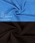 Preview: Betz 10-tlg. Handtuch-Set CLASSIC 100% Baumwolle 2 Duschtücher 4 Handtücher 2 Gästetücher 2 Seiftücher Farbe hellblau und dunkelbraun