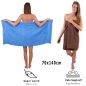 Preview: Betz Juego de 10 toallas CLASSIC 100% algodón en azul claro y marrón nuez