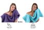 Preview: Betz 10 Piece Towel Set CLASSIC 100% Cotton 2 Face Cloths 2 Guest Towels 4 Hand Towels 2 Bath Towels Colour: purple & turquoise