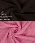 Preview: Betz Set di 10 asciugamani Classic-Premium 2 lavette 2 asciugamani per ospiti 4 asciugamani 2 asciugamani da doccia 100 % cotone colore marrone scuro e rosa antico