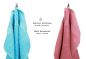 Preview: Betz Juego de 10 toallas CLASSIC 100% algodón en turquesa y rosa