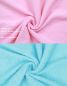 Preview: Betz PALERMO Handtuch-Set – 12er Handtücher-Set -  2x Liegetücher - 4x Handtücher – 2x Gästetucher – 2x Waschhandschuhe – 2x Seiftücher – Farbe rosé und türkis