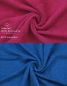 Preview: Betz PALERMO Handtuch-Set – 12er Handtücher-Set -  2x Liegetücher - 4x Handtücher – 2x Gästetucher – 2x Waschhandschuhe – 2x Seiftücher – Farbe cranberry und blau