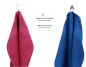 Preview: Betz PALERMO Handtuch-Set – 12er Handtücher-Set -  2x Liegetücher - 4x Handtücher – 2x Gästetucher – 2x Waschhandschuhe – 2x Seiftücher – Farbe cranberry und blau