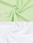 Preview: Betz Juego de 12 toallas PALERMO 100% algodón de color verde y blanco