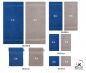 Preview: Betz Juego de 12 toallas PALERMO 100% algodón de color azul y gris piedra