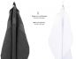 Preview: Betz PALERMO Handtuch-Set – 12er Handtücher-Set -  2x Liegetücher - 4x Handtücher – 2x Gästetucher – 2x Waschhandschuhe – 2x Seiftücher – Farbe anthrazit und weiß