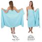 Preview: Betz Set di 6 Asciugamani da bagno XXL PALERMO 100 % cotone 100 x 200 cm colore turchese
