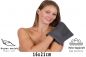 Preview: Betz Paquete de 10 piezas de manoplas de baño PALERMO 100% algodón juego de guantes para lavarse tamaño 16x21 cm de color gris antracita y albaricoque