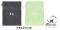 Preview: Betz 10 Stück Waschhandschuhe PALERMO 100%Baumwolle Waschlappen Set Größe 16x21 cm Farbe anthrazit und grün