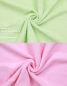 Preview: Betz 10 Stück Waschhandschuhe PALERMO 100%Baumwolle Waschlappen Set Größe 16x21 cm Farbe rosé und grün