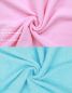 Preview: Betz 10 guanti da bagno manopola Palermo 100 % cotone misure 16 x 21 cm colore rosa e turchese