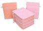 Preview: Betz Paquete de 10 manoplas de baño PALERMO 100% algodón tamaño 16x21 cm albaricoque y rosa