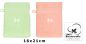 Preview: Betz 10 Stück Waschhandschuhe PALERMO 100%Baumwolle Waschlappen Set Größe 16x21 cm Farbe grün und apricot