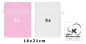 Preview: Betz Paquete de 10 manoplas de baño PALERMO 100% algodón tamaño 16x21 cm de color blanco y rosa