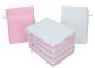 Preview: Betz 10 Stück Waschhandschuhe PALERMO 100%Baumwolle Waschlappen Set Größe 16x21 cm Farbe weiß und rosé