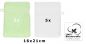 Preview: Betz 10 Stück Waschhandschuhe PALERMO 100%Baumwolle Waschlappen Set Größe 16x21 cm Farbe weiß und grün