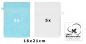 Preview: Betz 10 Piece Wash Mitt Set PALERMO 100% Cotton 10 Wash Mitts Size: 16 x 21 cm Colour: white & turquoise