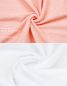 Preview: Betz 10 Stück Waschhandschuhe PALERMO 100%Baumwolle Waschlappen Set Größe 16x21 cm Farbe weiß und apricot