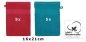 Preview: Betz Paquete de 10 manoplas de baño PALERMO 100% algodón 16x21 cm rojo arándano agrio-azul petróleo