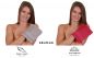 Preview: Betz Lot de 10 gants de toilette PALERMO 100% coton taille 16x21 cm rouge canneberge-gris pierre