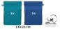 Preview: Betz set di 10 guanti da bagno PALERMO 100 % cotone misure 16 x 21 cm blu-petrolio