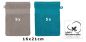 Preview: Betz set di 10 guanti da bagno PALERMO 100 % cotone misure 16 x 21 cm petrolio-grigia pietra