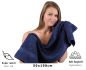 Preview: Betz Juego de 3 toallas de sauna PREMIUM tamaños 70x200 y 50x100 en azul marino