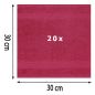 Preview: Betz 20 Lavette salvietta asciugamano per il bidet Palermo 100 % cotone misure 30 x 30 cm  colore rossa cranberry