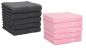 Preview: Betz 10 Lavette salvietta asciugamano per il bidet Palermo 100 % cotone misure 30 x 30 cm colore grigio antracite e rosa