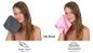 Preview: Betz Lot de 10 serviettes débarbouillettes PALERMO taille 30x30 cm couleurs gris anthracite & rose