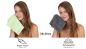 Preview: Betz Paquete de 10 toallas faciales PALERMO 100% algodón tamaño 30x30 cm de color gris antracita y verde