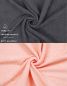 Preview: Betz Lot de 10 serviettes débarbouillettes PALERMO taille 30x30 cm couleurs gris anthracite & abricot