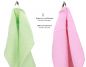 Preview: Betz 10 Lavette salvietta asciugamano per il bidet Palermo 100 % cotone misure 30 x 30 cm colore rosa e verde